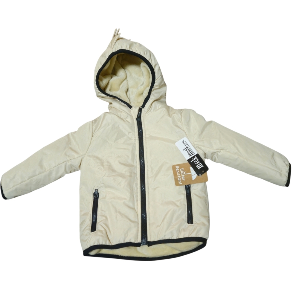 New Mick mack dino stitched winter jacket Hooded Fleece lined Coat Infant 18m